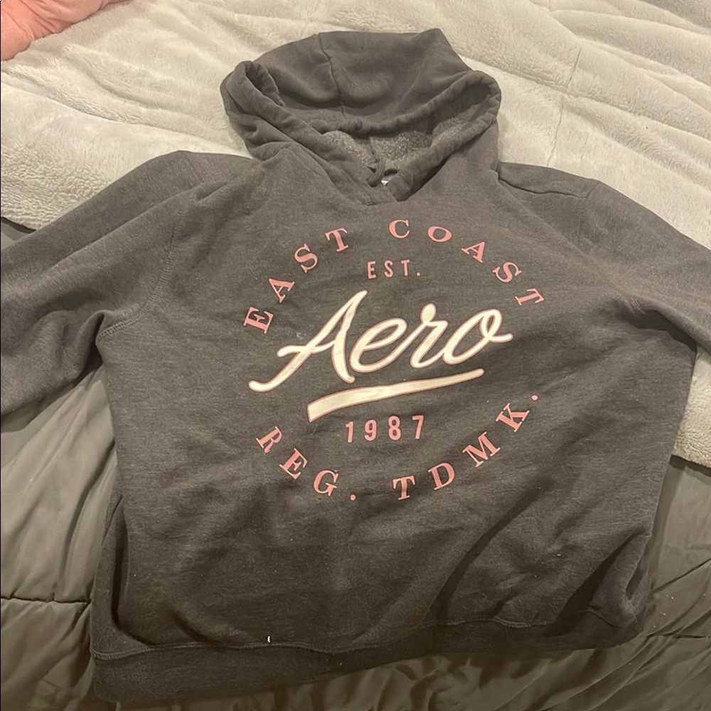 Aero East Coast Hoodie - Gray and Pink